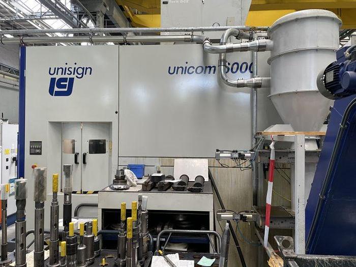 Used UNISIGN UNICOM 6000 CNC VERTICAL TURNING & MILLING CENTER with AUTOMATIC PALLERT CHANGER for 3 PALLETS