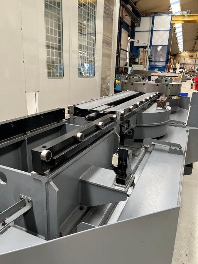 Used Hankook VTC 125 E-APC CNC Single Column Vertical Boring Mill with C-Axis and Double Automatic Pallet Changer
