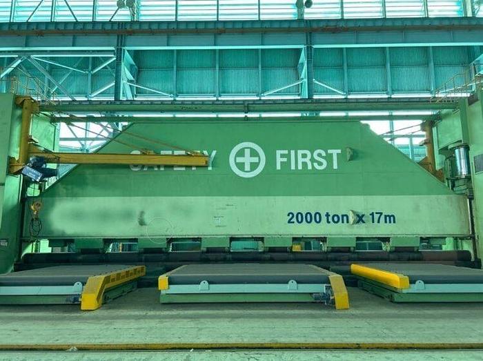 Used SKEM SRP 2000 – 17M 2000 TON CNC HEAVY DUTY ROLL BENDING PRESS