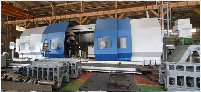 Used Niles Simmons 5-Axis Heavy Duty N50MC / 6000 CNC Slant Bed Milling Center – 4 Longitudinal Guideways