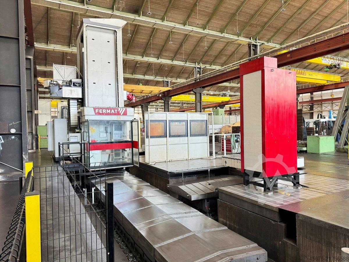 Used Fermat WRF Mill CNC Floor-Type Horizontal Boring Machine with 2 Infeeding Rotary Tables