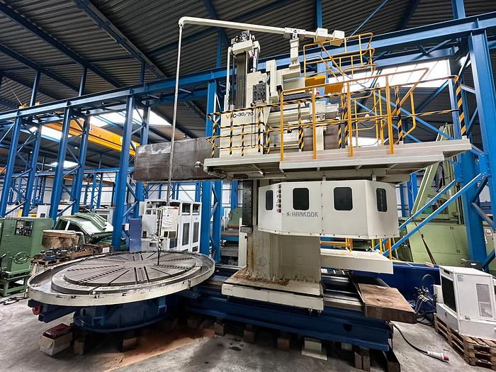 Refurbished Hankook VLC 30/70 CNC Single Column Vertical Turning and Boring Machine with Live Spindle & Table C-Axis