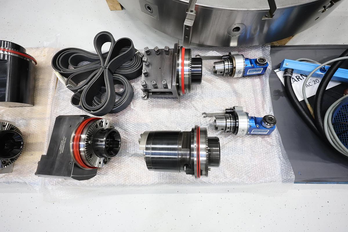 Used Pietro Carnaghi AC 20 TM-1800 Single Column CNC Vertical Boring & Milling Machine with Live Spindle Table C-Axis & 2 Pallet Changer