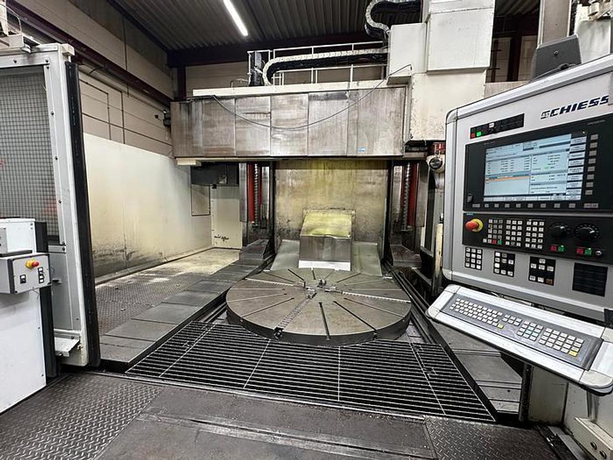 Used Schiess VMG CNC Vertical Boring & Milling Machine with Live Spindle & Table C Axis