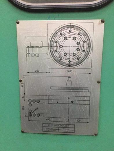 Used Hankook VTC 5060Y CNC Double Column Vertical Boring & Turning Machine with Y-Axis Traveling Table, Live Spindle, C-Axis