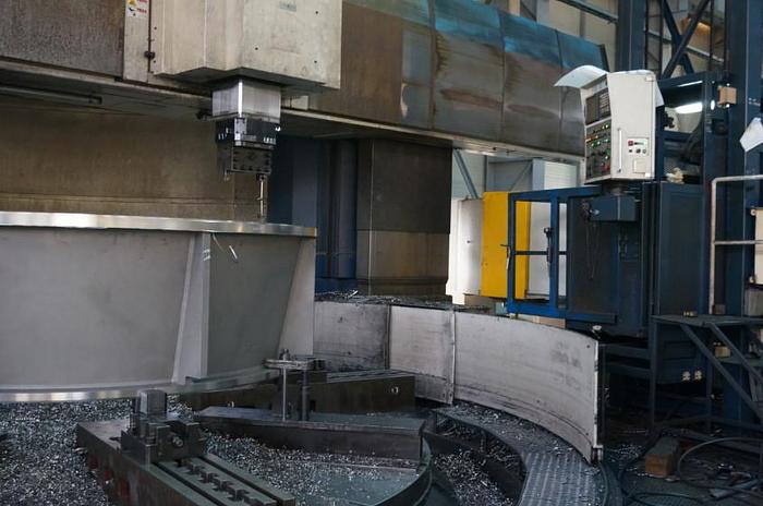 Used HNK VTC 50/70 CNC Heavy Duty Double Column Vertical Boring & Turning Machine with Live Spindle