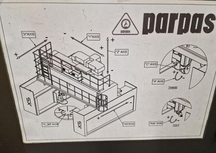 Used Parpas XS 23 CNC 5-Axis Gantry Type Milling Machine