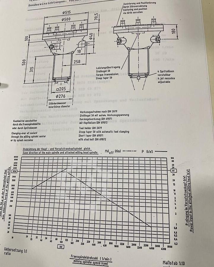 Used Droop + Rein FPV 2500 SL50-15N CNC Planer Type Double Column Milling Machine