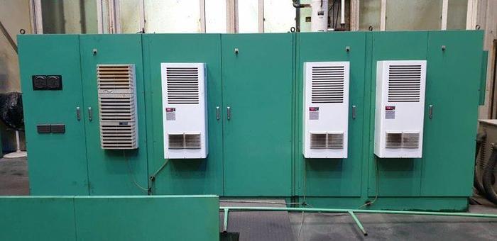 Used Hankook VTC 5060Y CNC Double Column Vertical Boring & Turning Machine with Y-Axis Traveling Table, Live Spindle, C-Axis