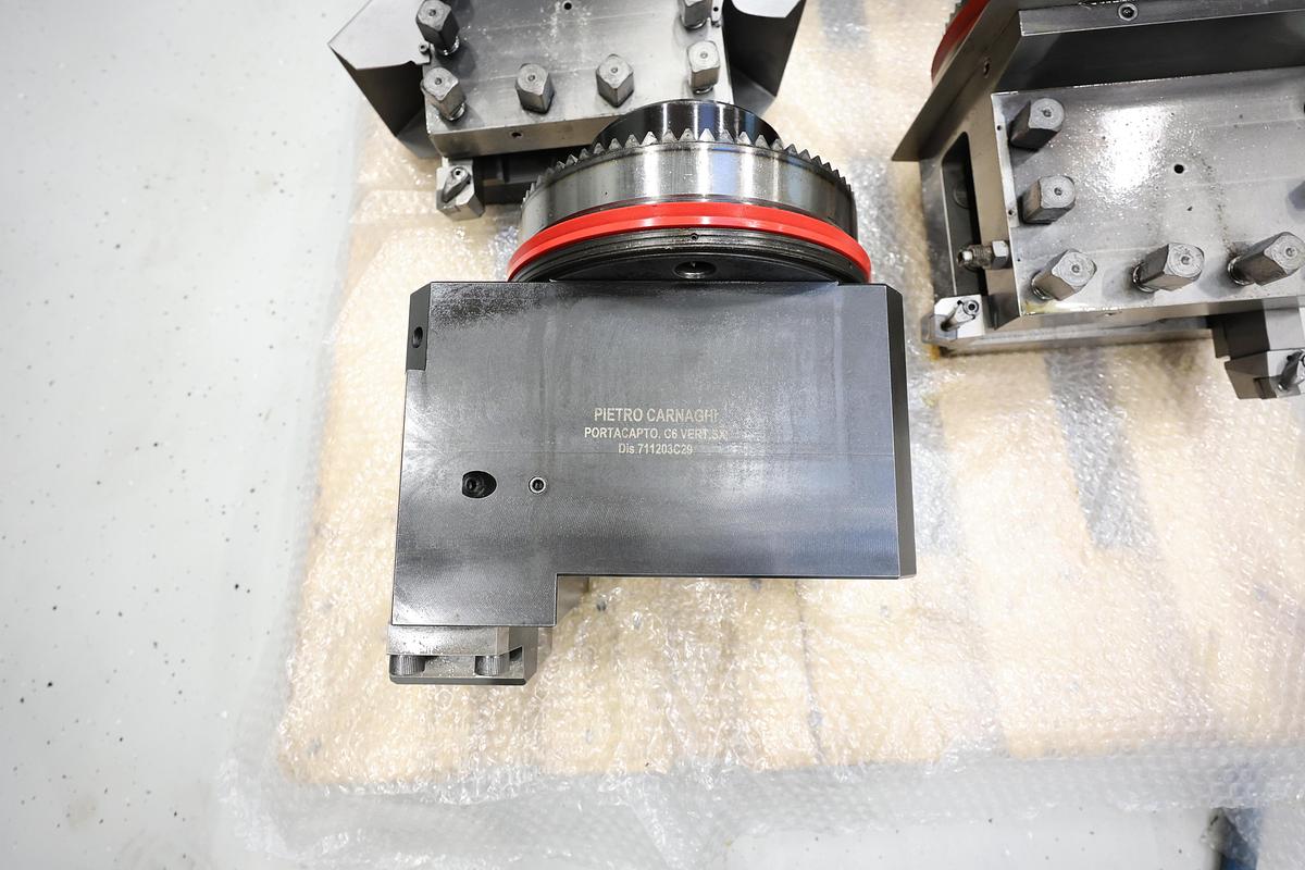 Used Pietro Carnaghi AC 20 TM-1800 Single Column CNC Vertical Boring & Milling Machine with Live Spindle Table C-Axis & 2 Pallet Changer