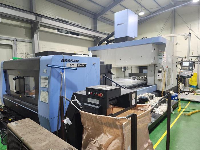 Used Doosan BM 2740M CNC Bridge Type Machining Center
