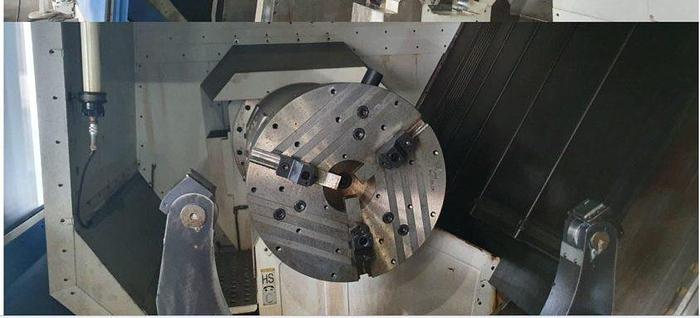 Used Niles Simmons 5-Axis Heavy Duty N50MC / 6000 CNC Slant Bed Milling Center – 4 Longitudinal Guideways