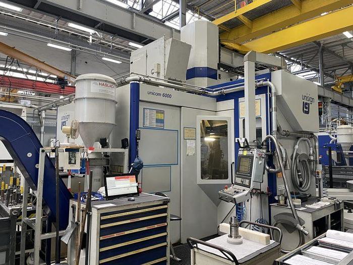 Used UNISIGN UNICOM 6000 CNC VERTICAL TURNING & MILLING CENTER with AUTOMATIC PALLERT CHANGER for 3 PALLETS