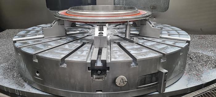 Used Pietro Carnaghi AC 20 TM-1800 Single Column CNC Vertical Boring & Milling Machine with Live Spindle Table C-Axis & 2 Pallet Changer