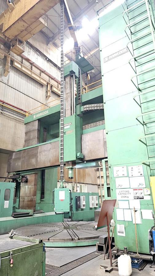 Used Hankook VTC 5060Y CNC Double Column Vertical Boring & Turning Machine with Y-Axis Traveling Table, Live Spindle, C-Axis