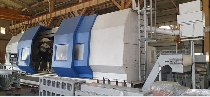 Used Niles Simmons 5-Axis Heavy Duty N50MC / 6000 CNC Slant Bed Milling Center – 4 Longitudinal Guideways