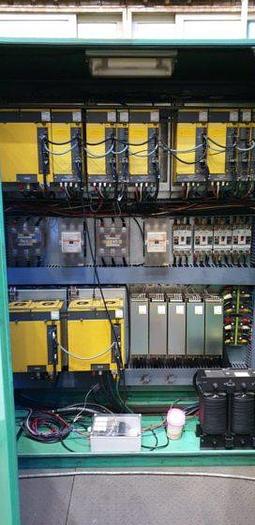 Used Hankook VTC 5060Y CNC Double Column Vertical Boring & Turning Machine with Y-Axis Traveling Table, Live Spindle, C-Axis