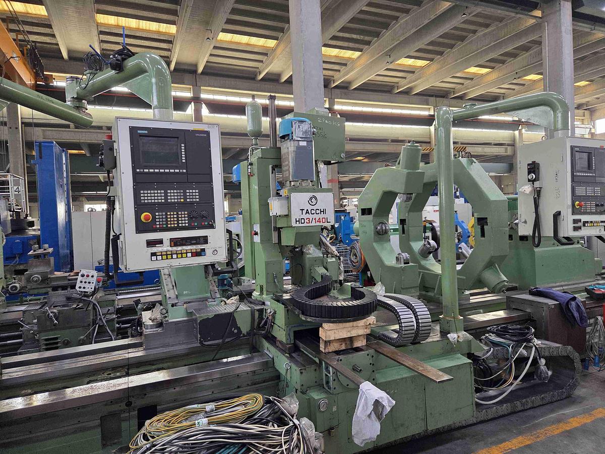 Used Tacchi HD3 / 140L CNC Horizontal Lathe with Live Spindle Milling Tower & C-Axis