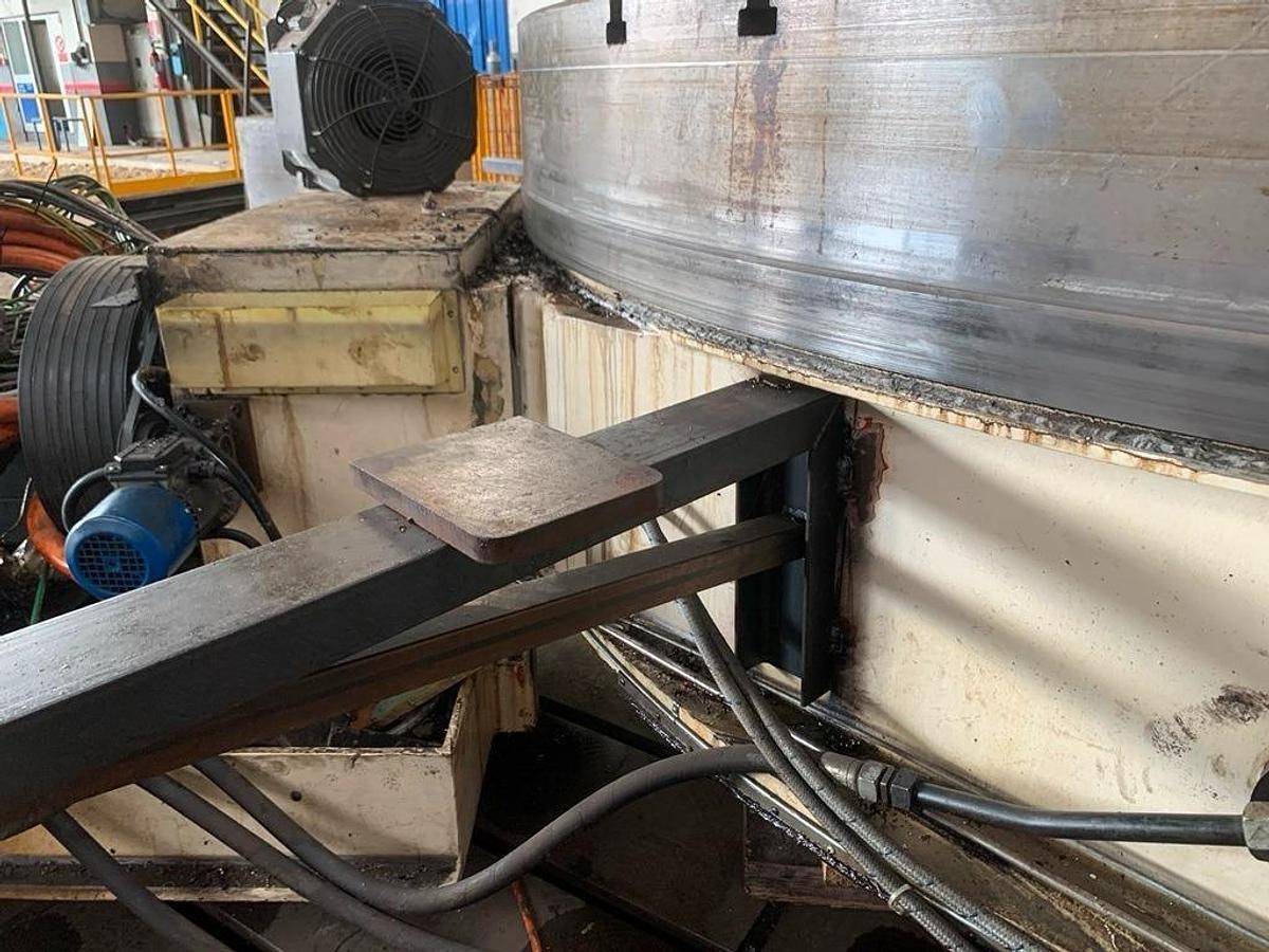 Used CAMU – AEPI 10MT CNC SINGLE COLUMN VERTICAL TURNING & BORING MACHINE with Y-AXIS MOVABLE COLUMN (2) RAMS with Live Spindle & Table C Axis