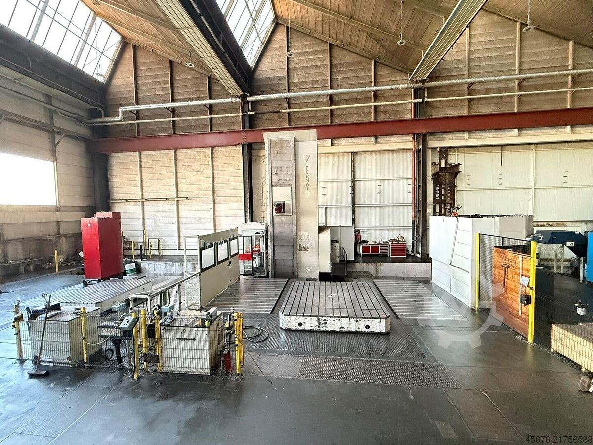 Used Fermat WRF Mill CNC Floor-Type Horizontal Boring Machine with 2 Infeeding Rotary Tables