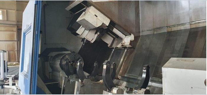 Used Niles Simmons 5-Axis Heavy Duty N50MC / 6000 CNC Slant Bed Milling Center – 4 Longitudinal Guideways