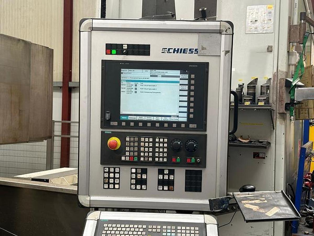 Used Schiess VMG CNC Vertical Boring & Milling Machine with Live Spindle & Table C Axis