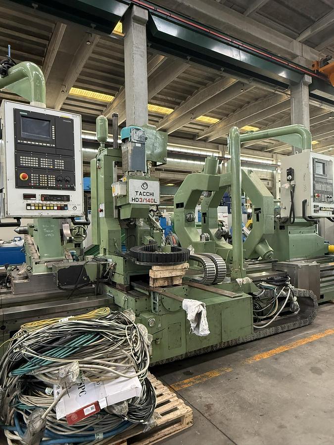 Used Tacchi HD3 / 140L CNC Horizontal Lathe with Live Spindle Milling Tower & C-Axis