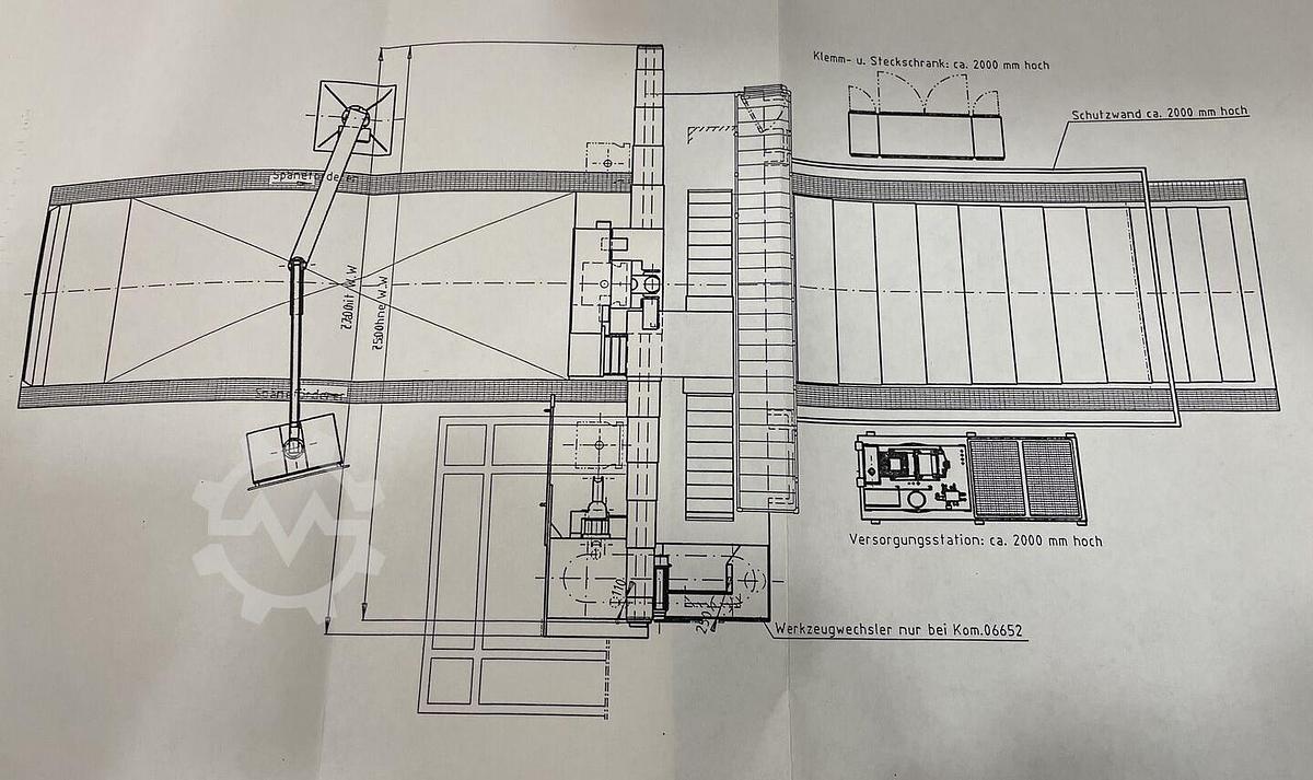 Used Droop + Rein FPV 2500 SL50-15N CNC Planer Type Double Column Milling Machine