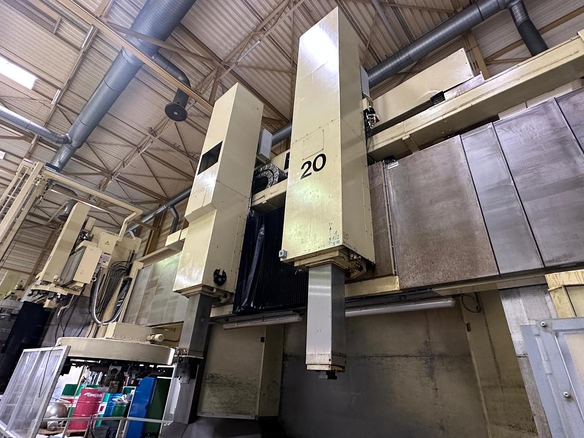 Refurbished Schiess 40 DZ CNC Double Ram Vertical Boring & Milling Machine with Live Spindle & Table C-Axis