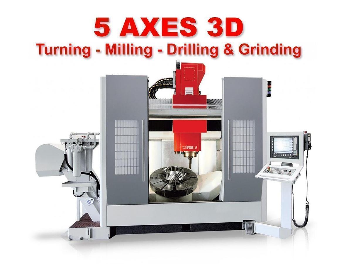 Used 3x Breten 5-Axis Machining Centers with Fanuc Robot Loader 