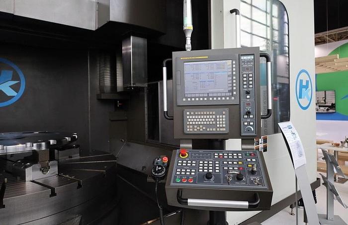 Used Hankook VTC 200E CNC Double Column Vertical Boring & Turning Machine with Live Spindle