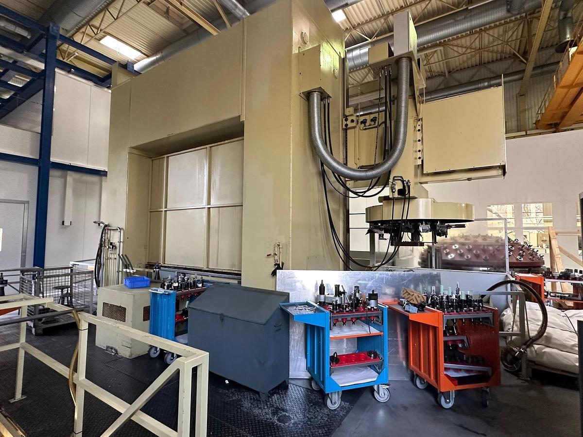 Refurbished Schiess 40 DZ CNC Double Ram Vertical Boring & Milling Machine with Live Spindle & Table C-Axis