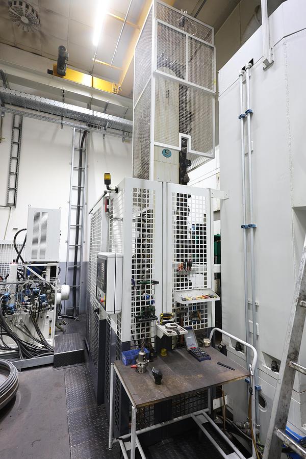 Used Pietro Carnaghi AC 20 TM-1800 Single Column CNC Vertical Boring & Milling Machine with Live Spindle Table C-Axis & 2 Pallet Changer