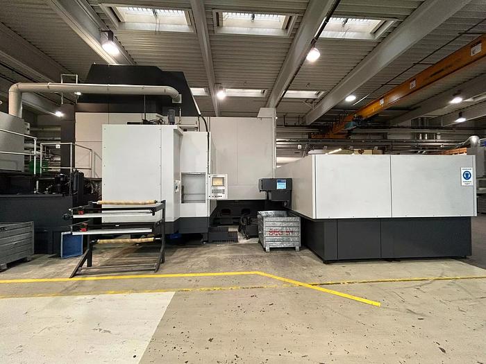 Used DMG DMC 340 U CNC Universal Machining Center with 2 Pallet System & Rotary Table Plate