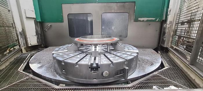Used Pietro Carnaghi AC 20 TM-1800 Single Column CNC Vertical Boring & Milling Machine with Live Spindle Table C-Axis & 2 Pallet Changer