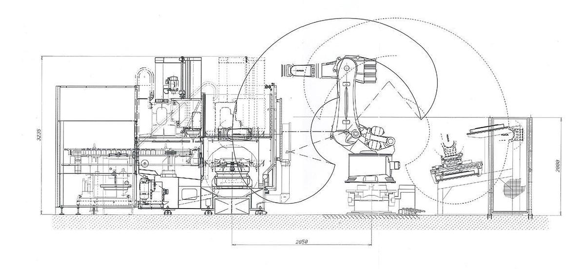 Used 3x Breten 5-Axis Machining Centers with Fanuc Robot Loader 