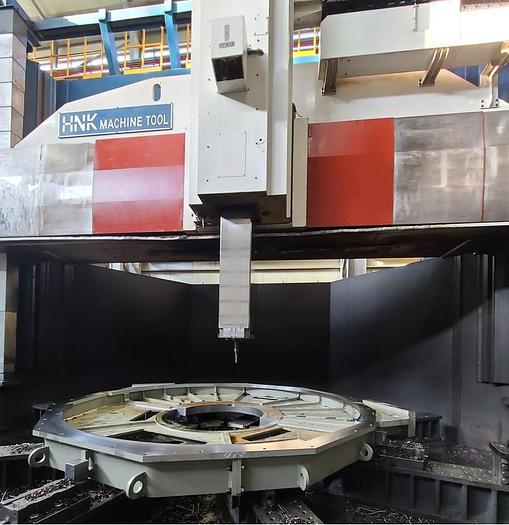 Used HNK VTC 50/85 CNC Heavy Duty Double Column Vertical Boring & Turning Machine with Live Spindle & Table C-Axis