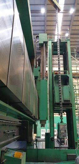 Used Hankook VTC 5060Y CNC Double Column Vertical Boring & Turning Machine with Y-Axis Traveling Table, Live Spindle, C-Axis