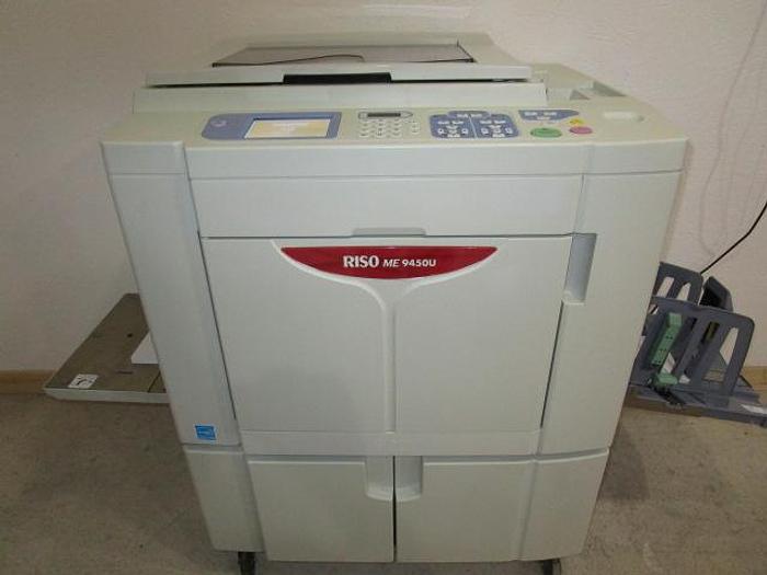 Used Riso RZ1090 2-Color/1-Pass Digital Duplicator with Network Print and Stand