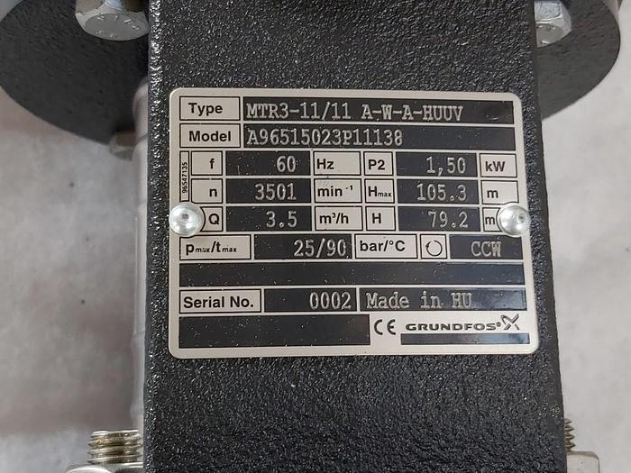 Eintauchpumpe, MTR3-11/11 A-W-A-HUUV, 105m, 3,5m³/h, Grundfos,  neu -50%