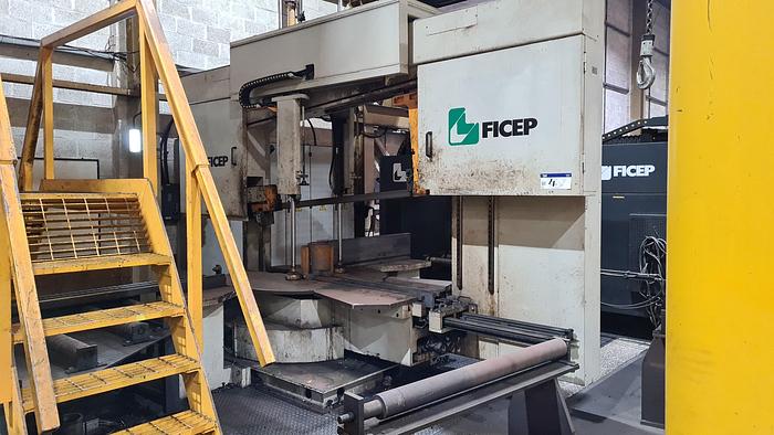 Used 2009 Ficep Heavy Duty Steel Beam Saw & Drill Line