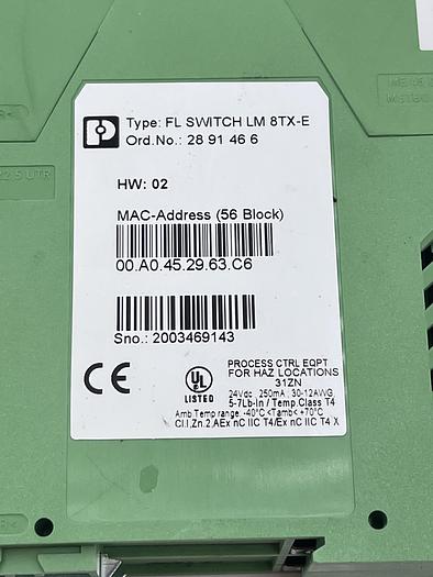 Used PHOENIX CONTACT Fl Switch LM 8TX-E