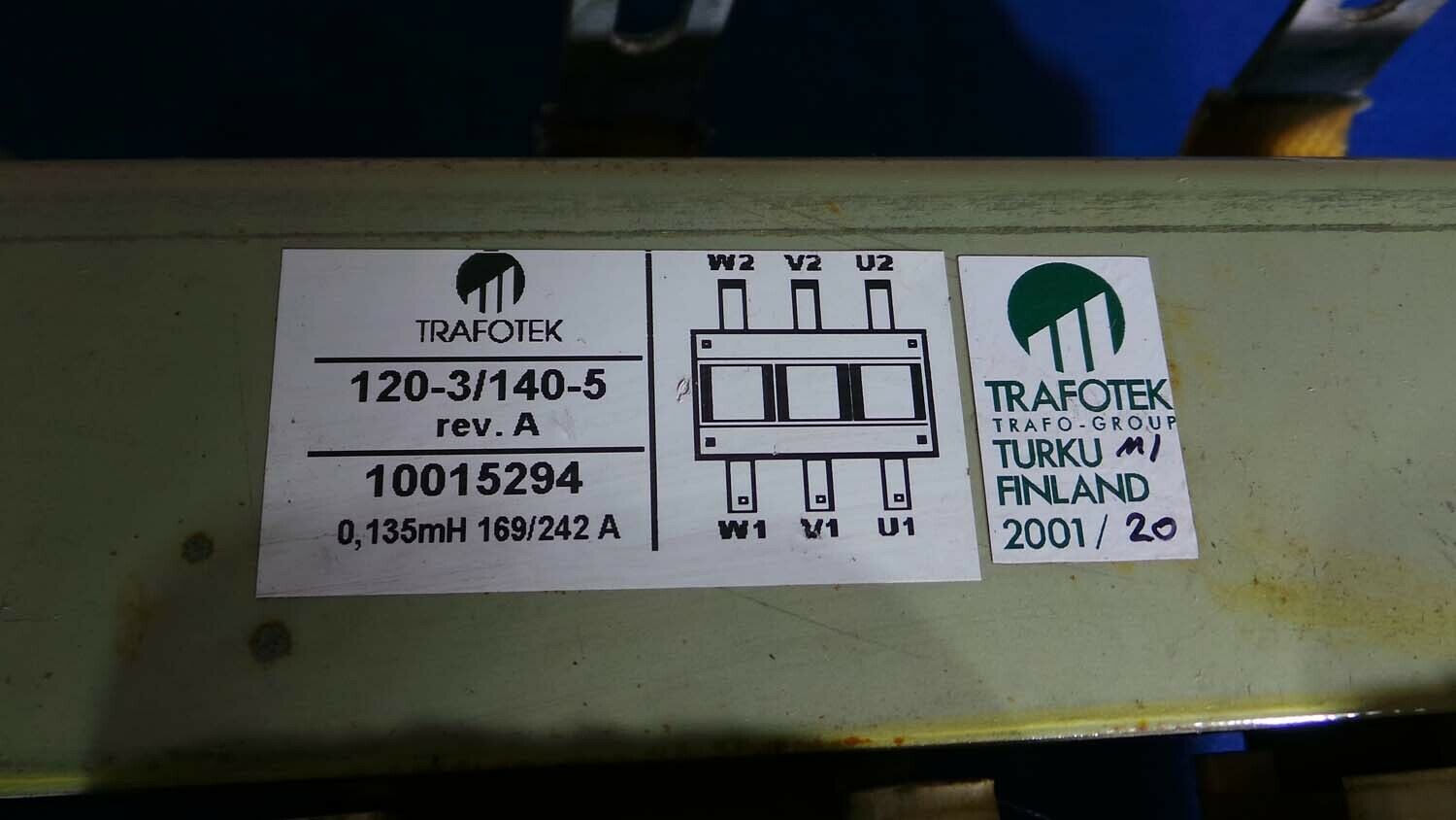 Used Trafotek 120-3/140-5 0,135MH-169/242A ACS600