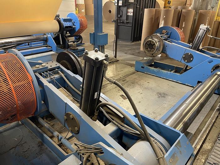 Used 87" JAGENBERG SHAFTLESS FLOOR PICK UP UNWIND 84" OD CAPACITY TWO UNITS AVAILABLE - Pending JE