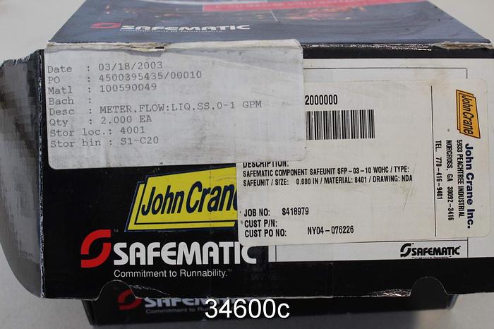 Used John Crane Safematic Safeunit. Type SFP #34600