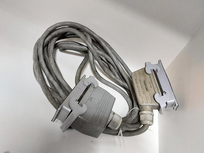 Gebraucht 8m Kabel mit 2 Industrie Steckverbinder, 24p, HTS gebraucht