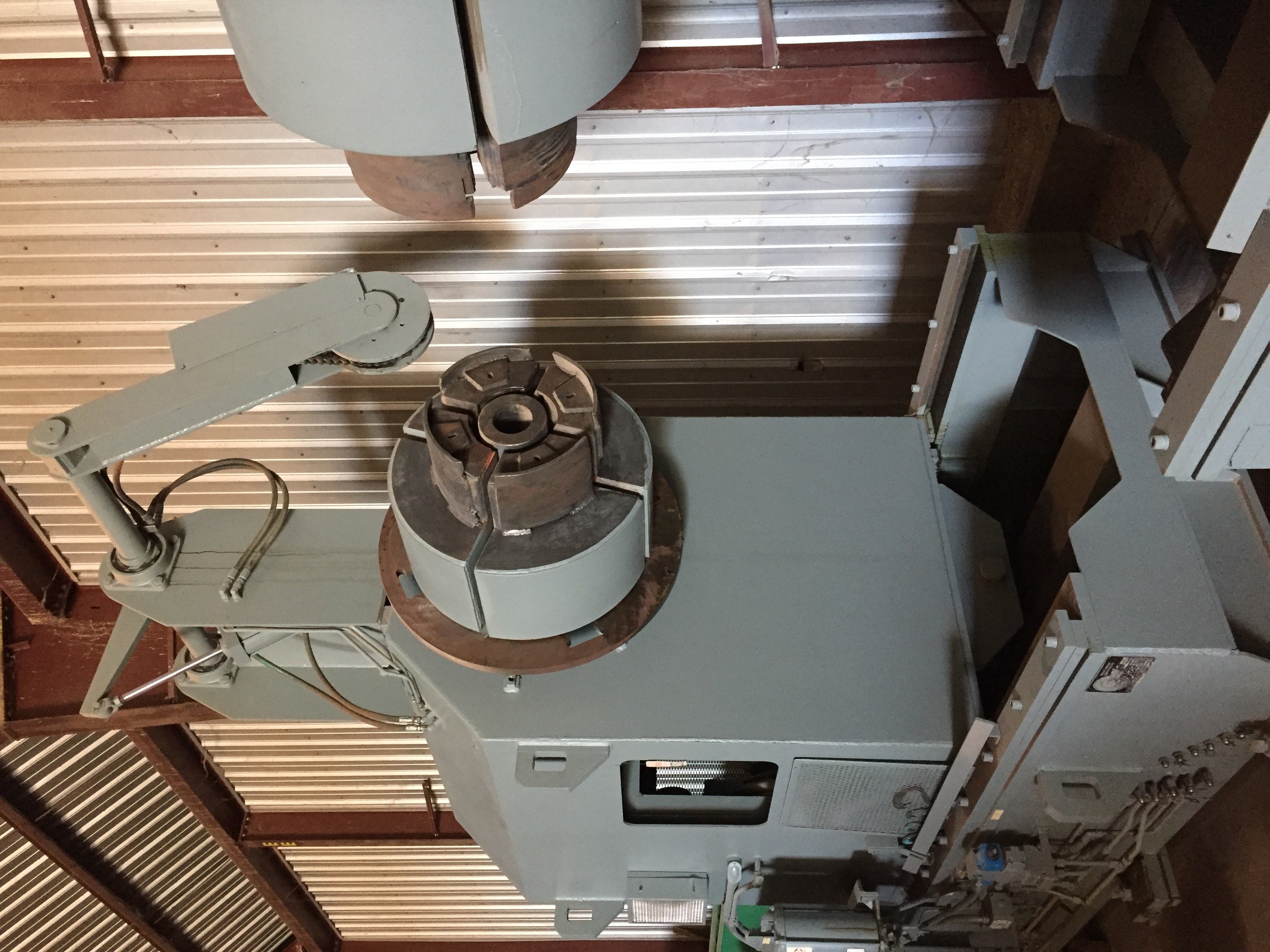 Used 75,000 lb SESCO Twin Mandrel Un-coiler; 84" wide; With Coil Car. Mfg. 1982