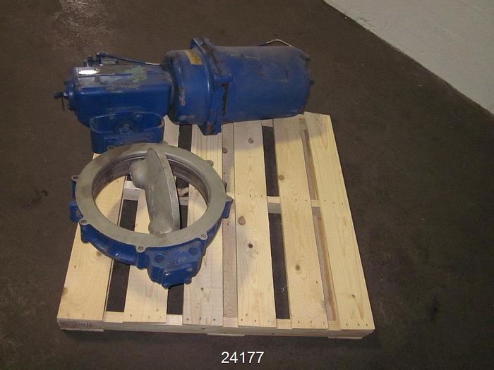 Used Neles Jamesbury 16" Air Operated Butterfly Valve, Stainless Steel Body #24177