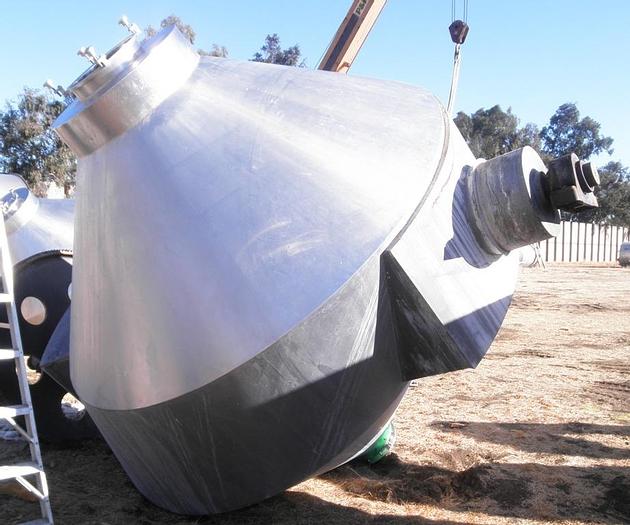 Used Mixer, Conical, 250 CF, 316 S/st, Slant Cone, 25 HP, #S741477