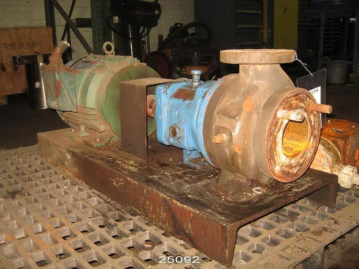 Used Goulds 3196 Goulds 3196, 2X3X8, Stainless Steel Impeller, 6 Vane Impeller, 7.5" Diameter Impeller, Ductile Iron Casing, Ductile Iron Stuffing Box, Packing, Stx Power End #25092